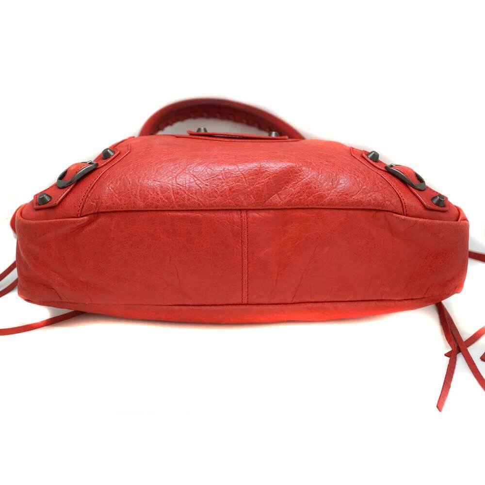 BALENCIAGA The Town Bag Handbag Shoulder Leather Red - Picture 4 of 9